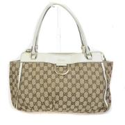 Pre-owned Canvas shoppers Gucci Vintage , Beige , Dames