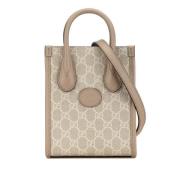 Pre-owned Canvas handbags Gucci Vintage , Beige , Dames