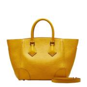 Pre-owned Leather handbags Louis Vuitton Vintage , Yellow , Dames