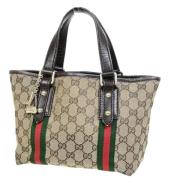 Pre-owned Canvas totes Gucci Vintage , Beige , Dames