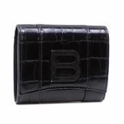 Pre-owned Leather wallets Balenciaga Vintage , Black , Dames