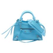 Pre-owned Leather balenciaga-bags Balenciaga Vintage , Blue , Dames