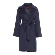 Midi Wikkeljas van Zuivere Wol Max Mara Studio , Blue , Dames