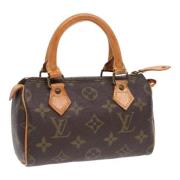 Pre-owned Canvas handbags Louis Vuitton Vintage , Brown , Dames