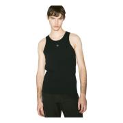 Scoop Neck Logo Tank Top GmbH , Black , Heren