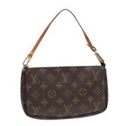 Pre-owned Canvas pouches Louis Vuitton Vintage , Brown , Dames