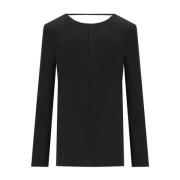 Zwarte Cady Blouse met Elegant Ontwerp Federica Tosi , Black , Dames