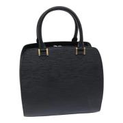 Pre-owned Leather handbags Louis Vuitton Vintage , Black , Dames