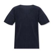 Geplooide T-shirt Issey Miyake , Blue , Heren