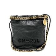 Pre-owned Leather chanel-bags Chanel Vintage , Black , Dames