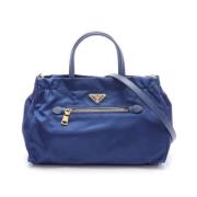 Pre-owned Canvas handbags Prada Vintage , Blue , Dames