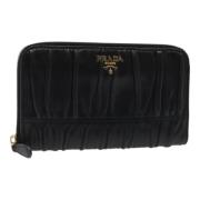 Pre-owned Leather wallets Prada Vintage , Black , Dames