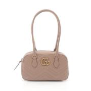 Pre-owned Leather handbags Gucci Vintage , Pink , Dames