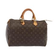 Pre-owned Canvas handbags Louis Vuitton Vintage , Brown , Dames