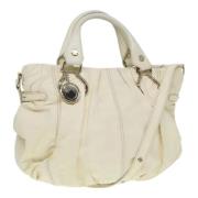 Pre-owned Leather handbags Celine Vintage , White , Dames