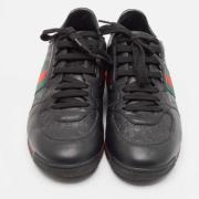 Pre-owned Leather sneakers Gucci Vintage , Black , Heren