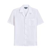 Linnen Bowling Shirt voor Heren Vilebrequin , White , Heren