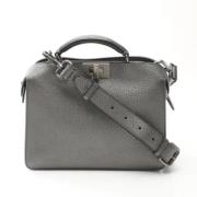 Pre-owned Leather handbags Fendi Vintage , Gray , Dames