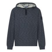 Grijze Hoody Half Zip Sweater Stone Island , Gray , Heren