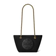 Gevlochten Ketting Schoudertas Zwart Tory Burch , Black , Dames