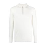 Casual Multicolor Half Zip Sweater Eleventy , White , Heren