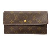 Pre-owned Canvas wallets Louis Vuitton Vintage , Brown , Dames