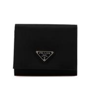 Pre-owned Leather wallets Prada Vintage , Black , Dames