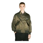 Glanzende Nylon Bomberjack Comme des Garçons , Green , Heren