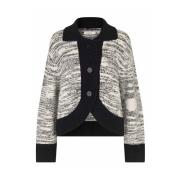 Chunky Zwarte Cardigan Maluvia Stijl Masai , Black , Dames