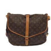 Pre-owned Canvas louis-vuitton-bags Louis Vuitton Vintage , Brown , Da...