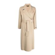 Belted Coats Paltò , Beige , Dames