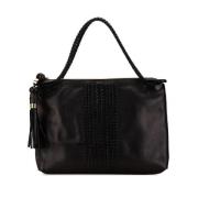 Pre-owned Leather totes Gucci Vintage , Black , Dames