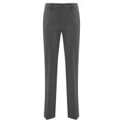 Grijze wollen mix rechte pijp broek Max Mara Weekend , Gray , Dames