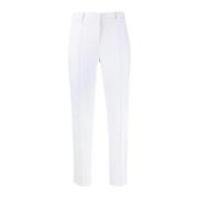 Witte Casual Slimme Crop Pant Michael Kors , White , Dames