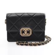 Pre-owned Leather crossbody-bags Chanel Vintage , Black , Dames