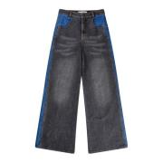 Elegante tweekleurige jeans 2-Black Munthe , Blue , Dames