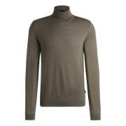 Stijlvolle Roll Neck Sweater Hugo Boss , Green , Heren