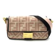 Pre-owned Canvas shoulder-bags Fendi Vintage , Beige , Dames