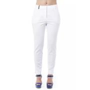 Hoge Taille Slim Fit Katoenen Jeans Peserico , White , Dames