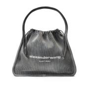 Grijze Katoenmix Geribbelde Gebreide Tas Alexander Wang , Gray , Dames