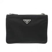 Pre-owned Nylon shoulder-bags Prada Vintage , Black , Dames