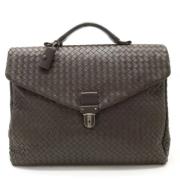 Pre-owned Leather briefcases Bottega Veneta Vintage , Brown , Dames