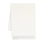 Elegant Witte Zijden Sjaal Eleventy , White , Dames