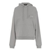 Geborduurd Logo Katoenen Sweatshirt Hoodie We11Done , Gray , Heren