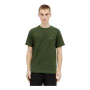 Logo Katoenen T-shirt Ronde Hals Korte Mouwen Dime Mtl , Green , Heren