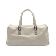 Pre-owned Leather handbags Chanel Vintage , White , Dames