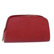 Pre-owned Leather pouches Louis Vuitton Vintage , Red , Dames