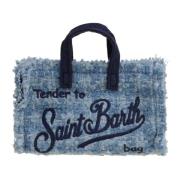 Tweed Telefoonhouder met Schouderband MC2 Saint Barth , Blue , Dames