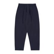 Navy Blauwe Geplooide Trainingsbroek Universal Works , Blue , Heren