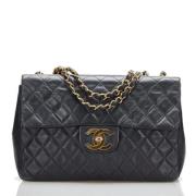 Pre-owned Leather chanel-bags Chanel Vintage , Black , Dames